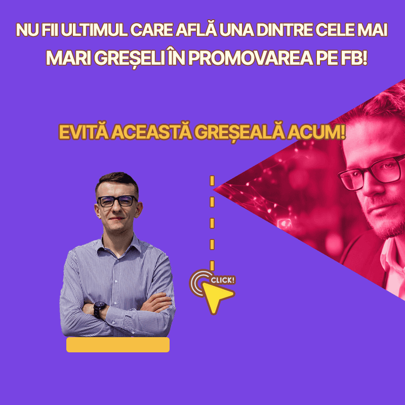 Un baiat in camasa explica ca firma marketing ce greseala sa eviti in promovare